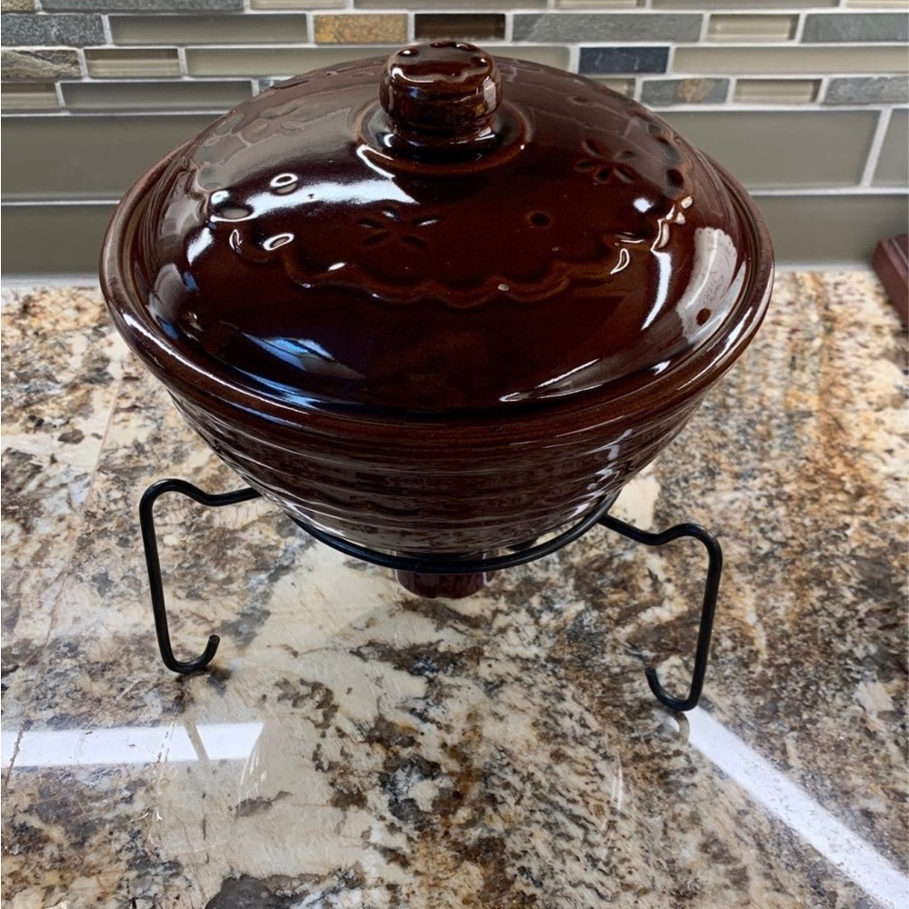 Vintage Marcrest Casserole with Stand